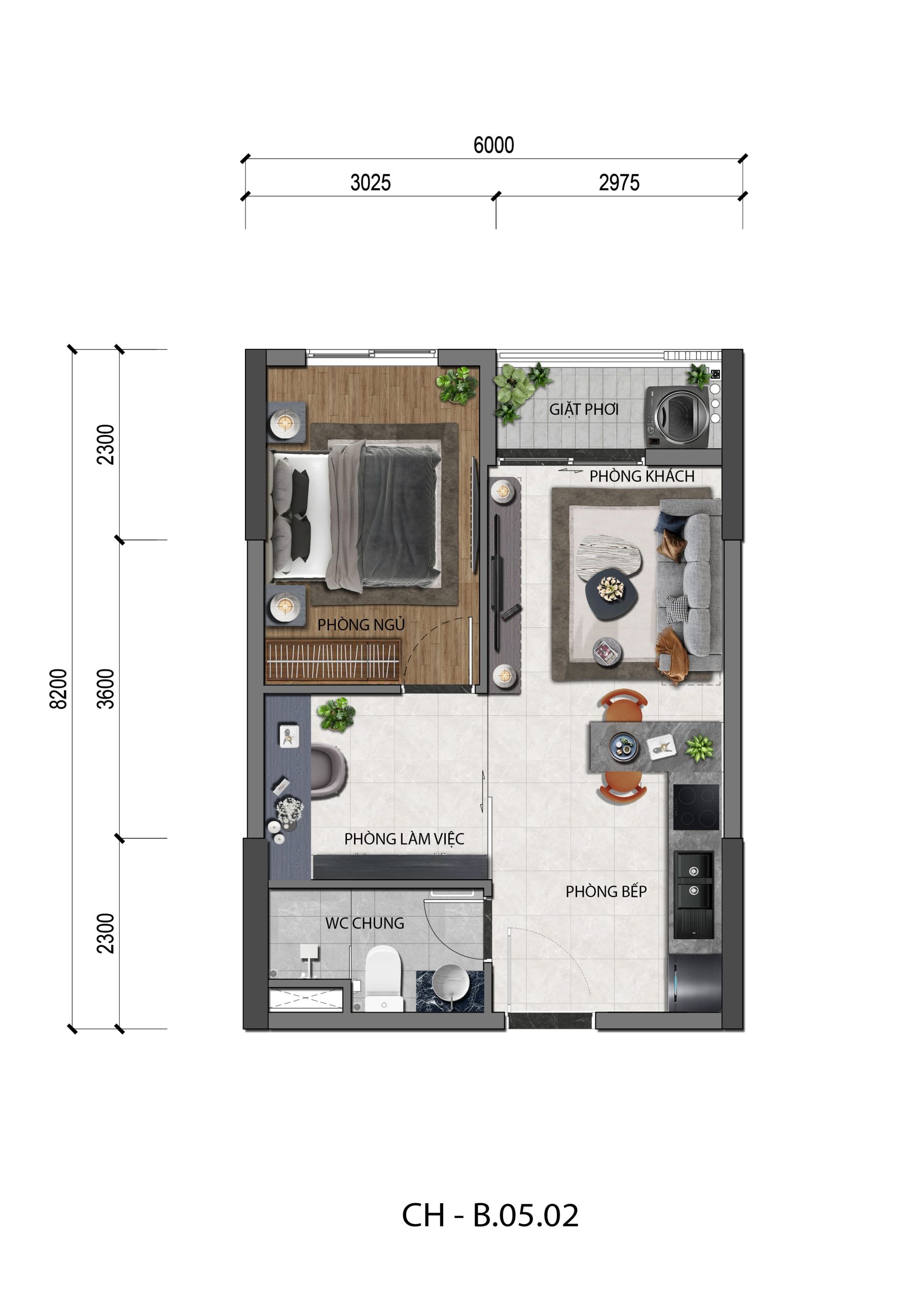 Căn Hộ Ak Tower 1pn B.05.02