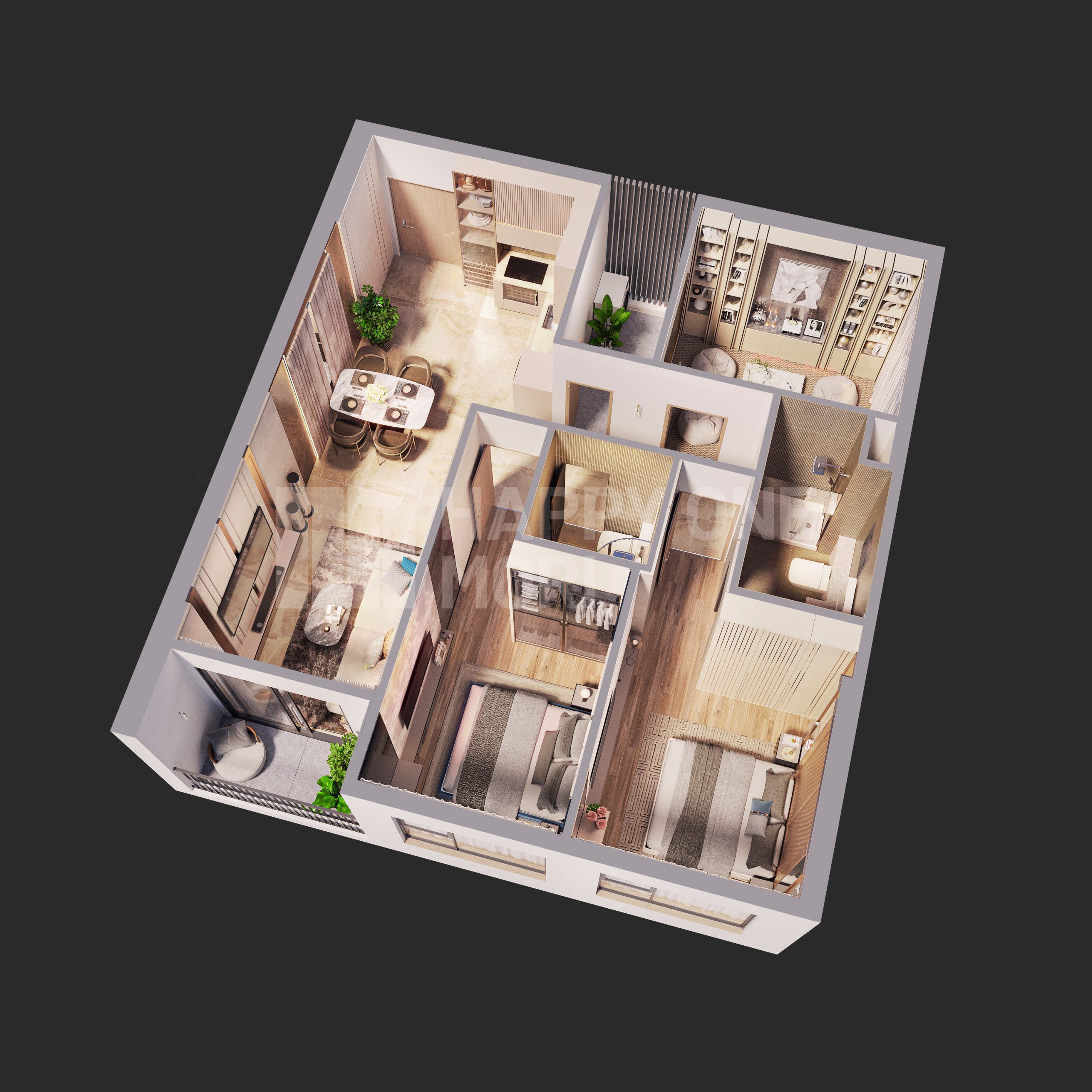 Happy One Mori Căn B01-03pn