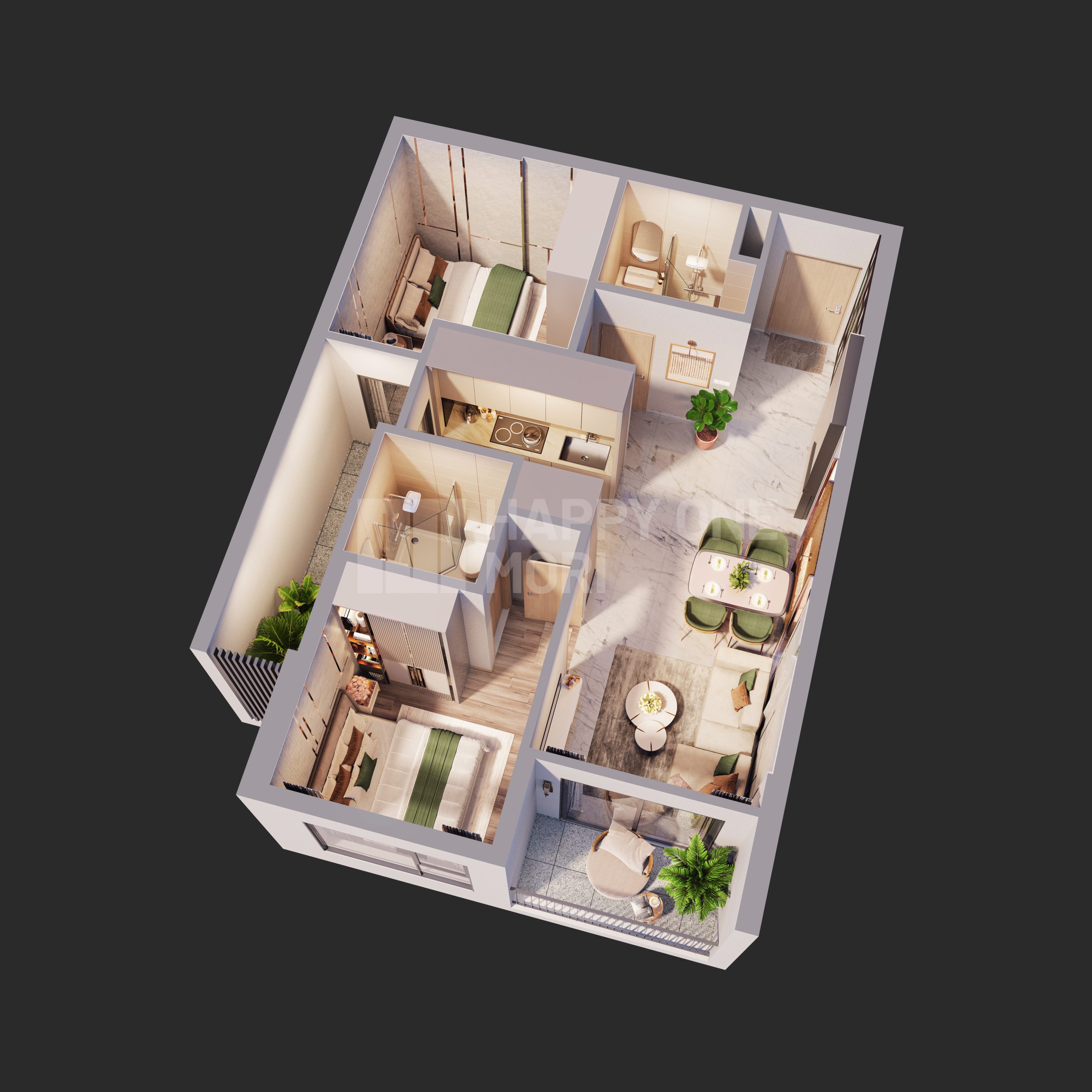 Happy One Mori Căn B20-02pn