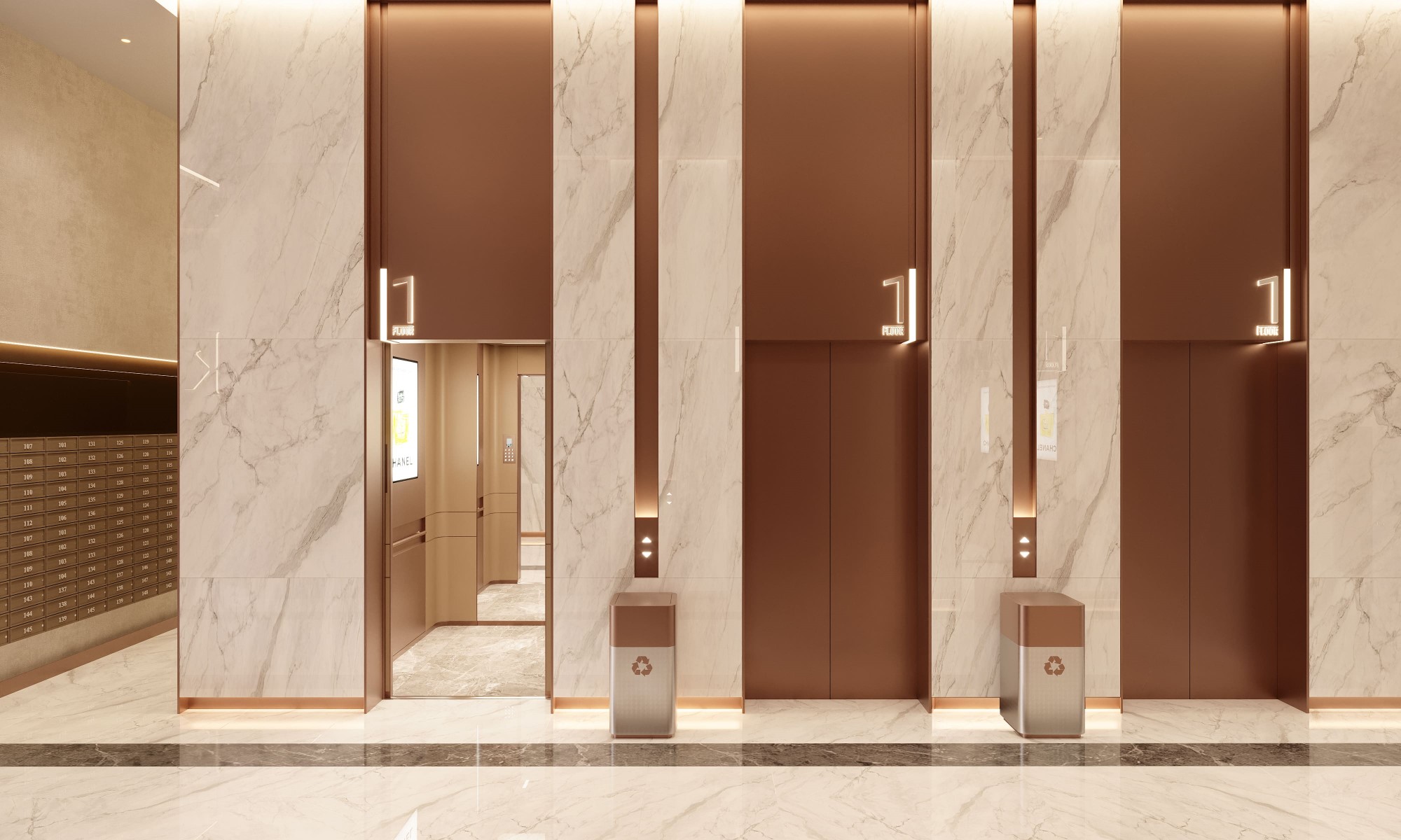 Sảnh Thang Máy Dự án Căn Hộ A&k Tower (1)