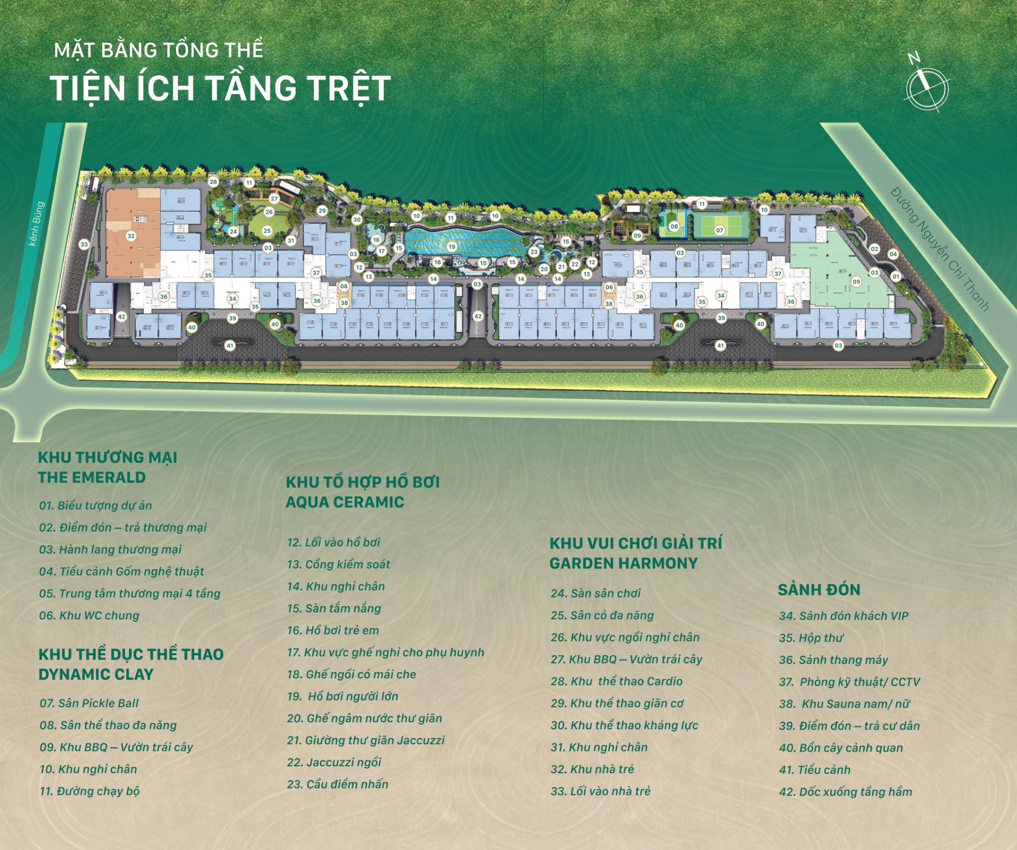 Sơ đồ Tiện ích The Emerald Garden View